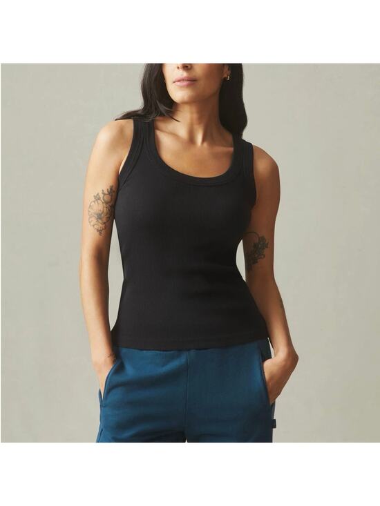American Giant Tops - NWOT American Giant Women's Rib Fitted Stretch Tank In Black Size XL